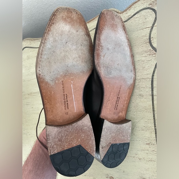 Porsche Design Made in Italy Leather Square Toe Derby in Chocolate Size 11 2 E